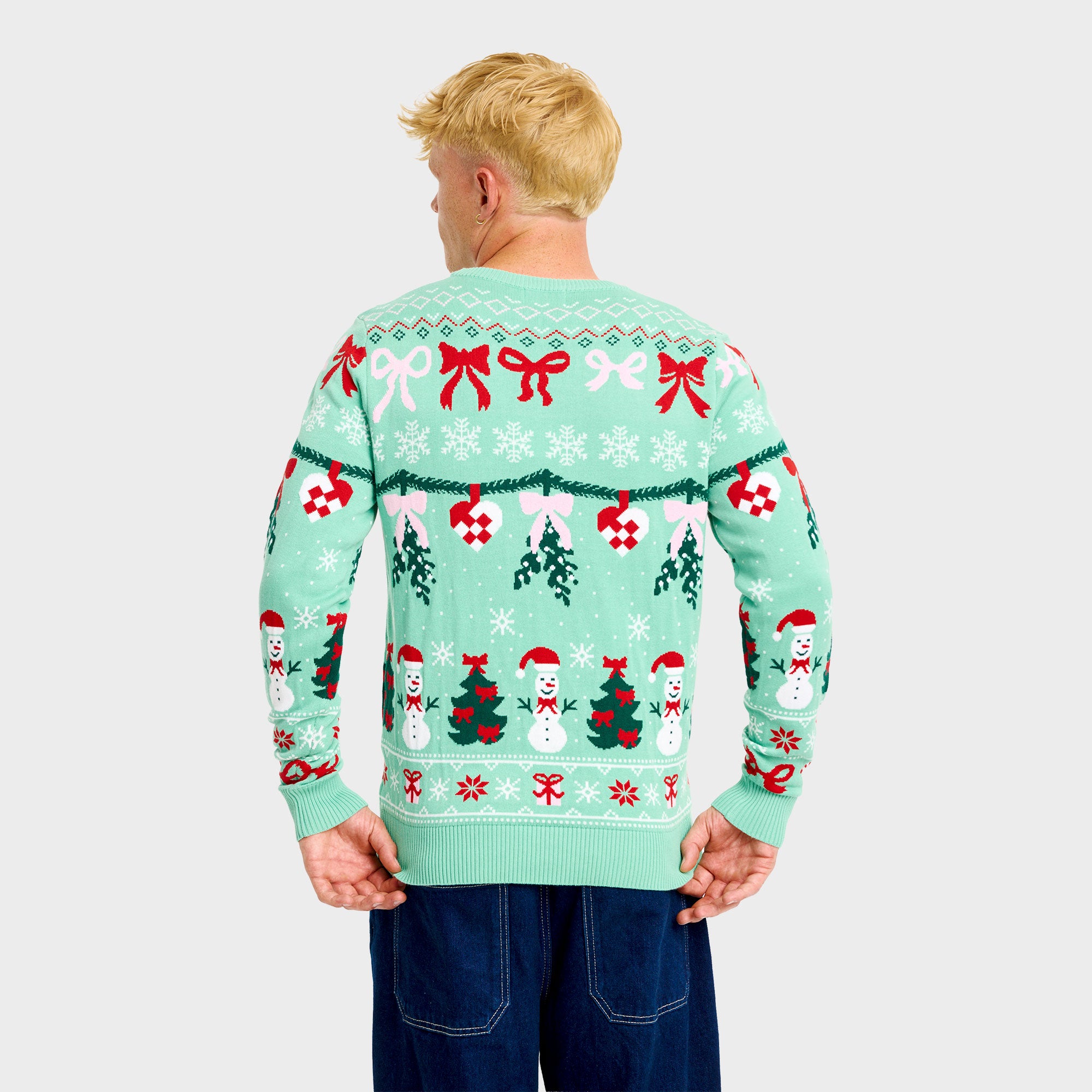 Den sløjfede julesweater - Herre.